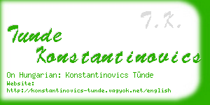 tunde konstantinovics business card
