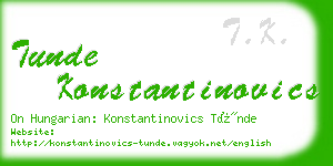 tunde konstantinovics business card
